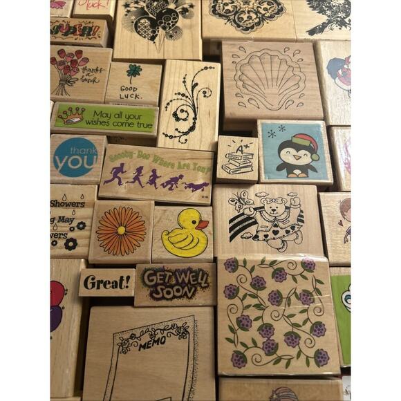 125 Rubber Stamp Lot Christmas Baby Animal Beat Flower Words Phrase Vtg Scooby - Picture 8 of 16